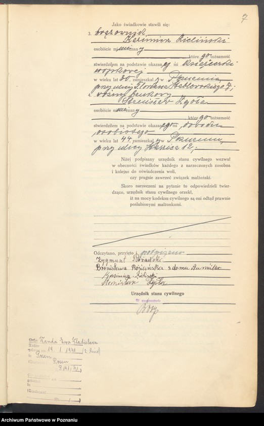 Obraz 9 z jednostki "Księga miejscowa małżeństw tom III [Rejestr główny małżeństw]"