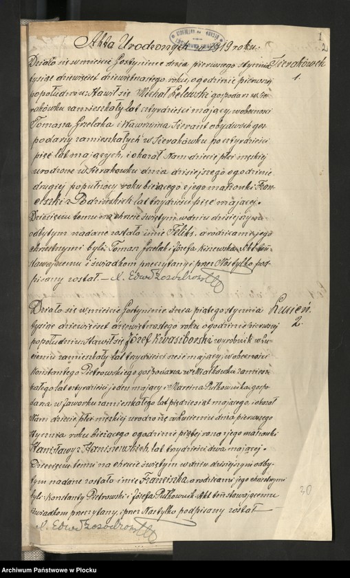 Obraz 4 z jednostki "Akta urodzeń, małżeństw i zgonów"