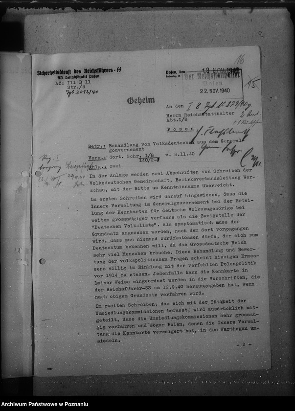 Obraz 20 z jednostki "Anerkennung der im Generalgouvernement ausgestellten Kennkarten"