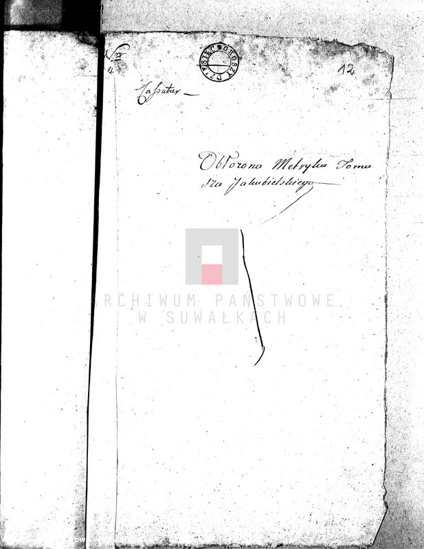 image.from.unit.number "Dowody do Akt Małżeństwa Gminy Wigierskiey od dnia 1 Maja 1810 Roku do dnia ostatniego kwietnia 1811 Roku."