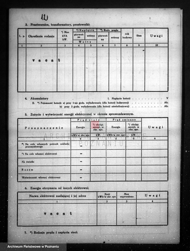 Obraz 17 z jednostki "Kwestionariusz Gazowni Miejskiej w Nowym Tomyślu"