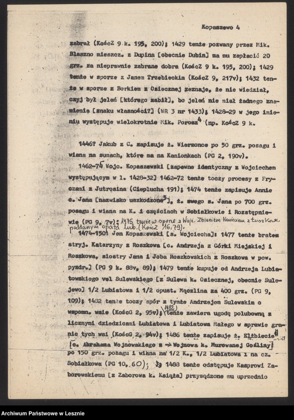 Obraz 5 z jednostki "Dzieje Kopaszewa, maszynopis"