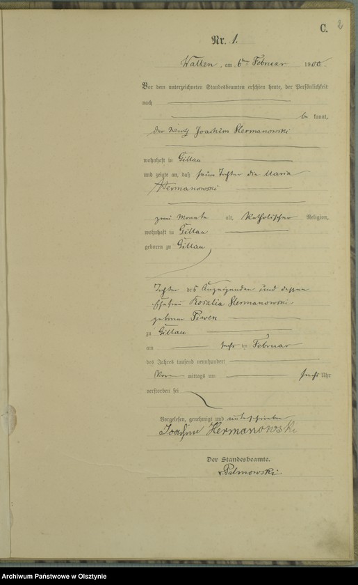 image.from.unit.number "Sterbe-Haupt-Register Nr 1 - 41"
