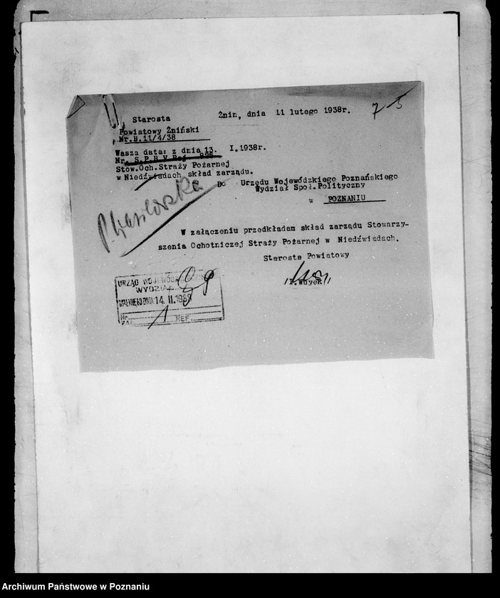 Obraz 10 z jednostki "/Stowarzyszenie ochotniczej straży pożarnej powiatu żnińskiego/ litery od N-Z"