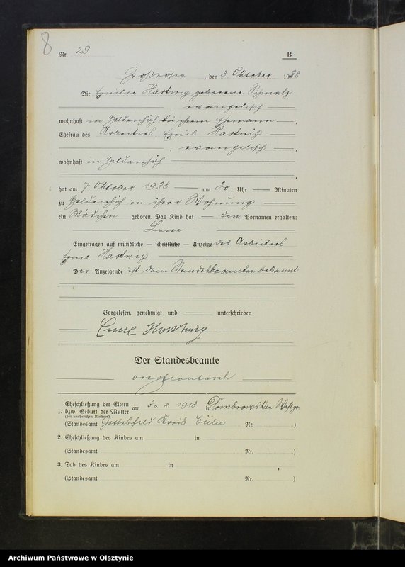 image.from.unit.number "Geburtenbuch Nr 22 - 35,1 - 44,1 - 38 i 1 - 33"