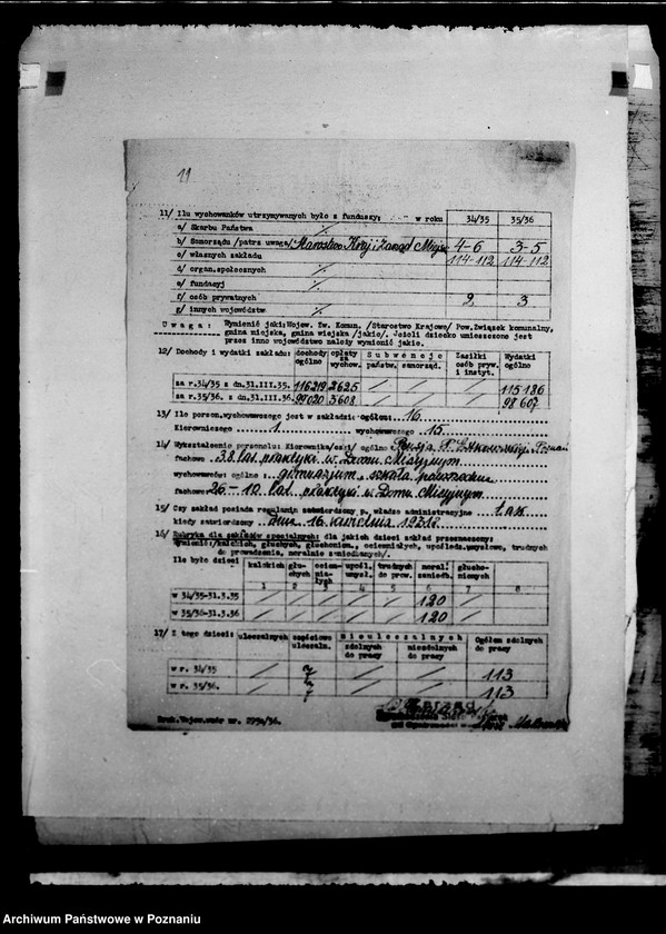 Obraz 15 z jednostki "/Zakłady specjalne/ wykazy"