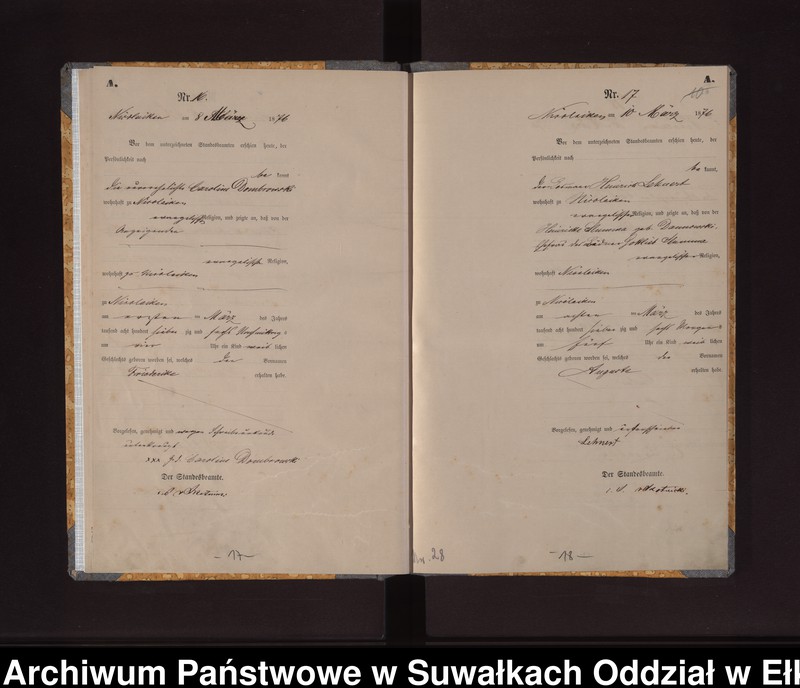 image.from.unit.number "Geburts-Haupt-Register des Königlich Preussischen Standes-Amtes der Stadt Nicolaiken Kreis Sensburg"