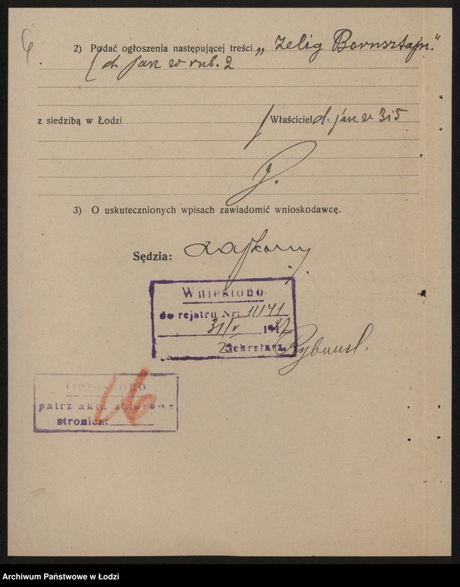 Obraz 8 z jednostki "Zelig Bornsztajn- sprzedaż ubiorów męskich i damskich"