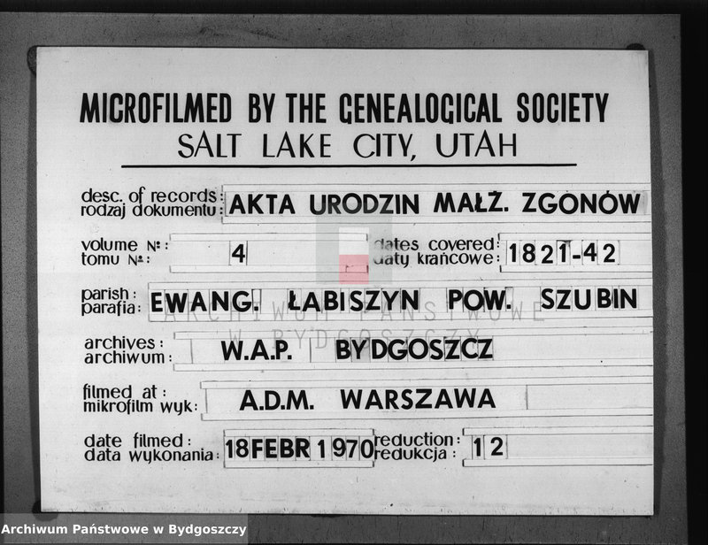 Obraz 1 z jednostki "Sumariusz urodzeń"