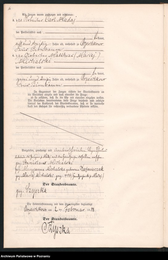 Obraz 19 z jednostki "Księga małżeństw"