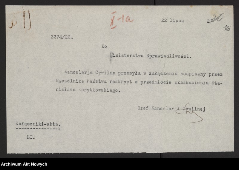 image.from.unit.number "Ułaskawienia z b. Kongresówki - uwzględnione, dotyczące zabójstw, uszkodzeń ciała, gwałtu, oporu wobec urzędnika, niedopełnienia obowiązków wojskowych i niedbalstwa, kradzieży, pokątnego gorzelnictwa, łapówkarstwa, fałszywych zeznań oraz podżegania w 1919 r. pracowników Szpitala Przemienienia Pańskiego w W-wie do strajku"