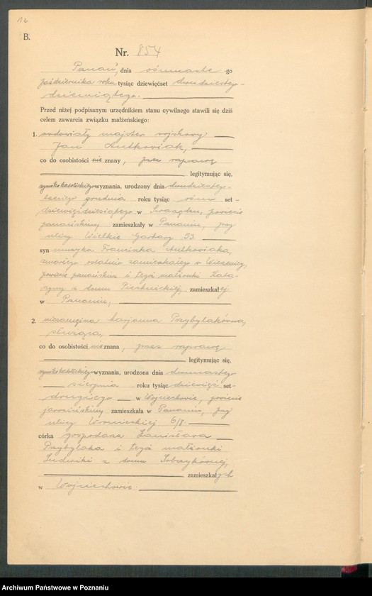 Obraz 14 z jednostki "Księga miejscowa małżeństw tom IV [Rejestr główny małżeństw]"