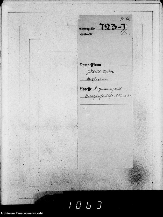 Obraz 18 z jednostki "J.721-740 [Wnioski Żydów z Getta o zwrot należności za dostarczony towar]"