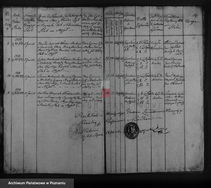 image.from.unit.number "Księga zaślubionych, urodzeń i zgonów"