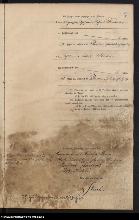 image.from.unit.number "Heiraths-Haupt-Register Breslau I 1904 Band 1"