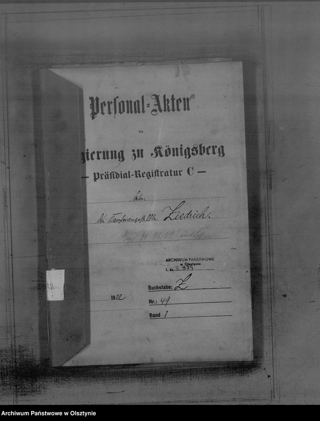 image.from.unit.number "Personal-Akten die kanzleiangestellte Ziedrich [Charlotte]"