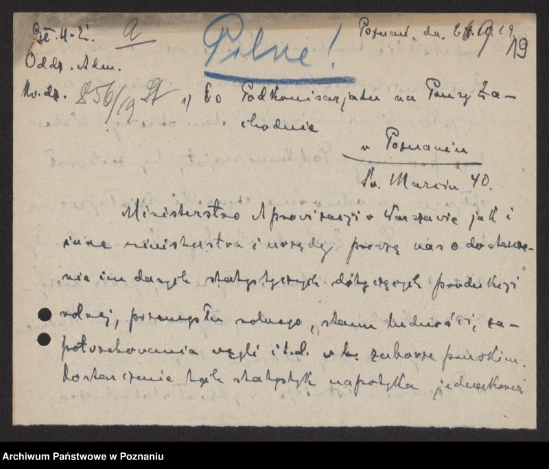 Obraz 20 z jednostki "[Organizacja i zakres kompetencji Departamentu Aprowizacji]"