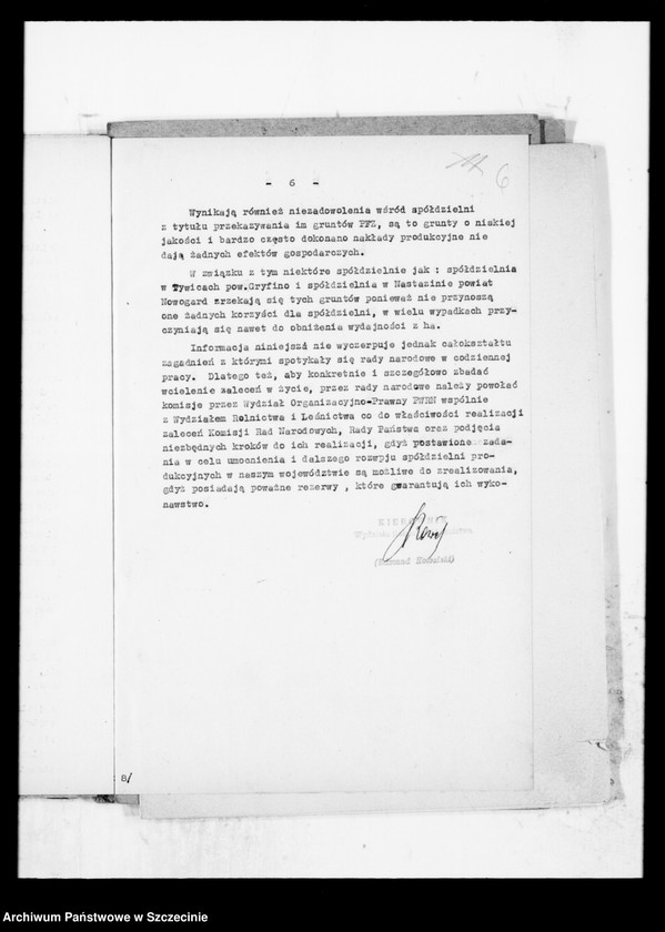 Obraz 10 z jednostki "Informacja dotycząca umocnienia rolniczych spółdzielni produkcyjnych w województwie szczecińskim"