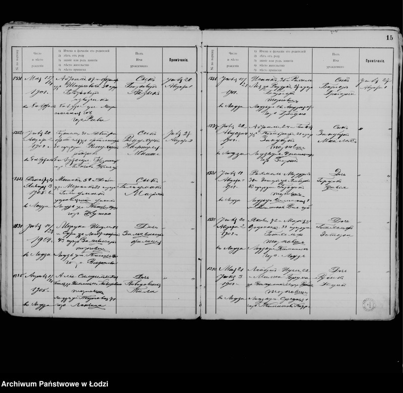 Obraz 19 z jednostki "[Księga urodzeń]"