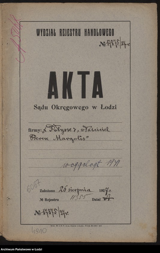 Obraz 2 z jednostki "Połysk - Berek Margolis- wyrób luster kieszonkowych i kuchennych"