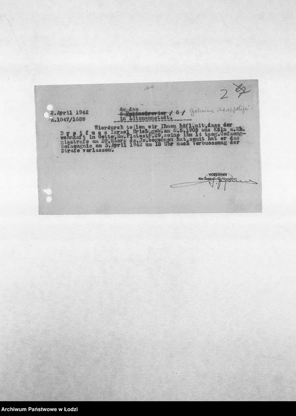 Obraz 5 z jednostki "[Korespondencja PSŻ z Centralnym Więzieniem]"