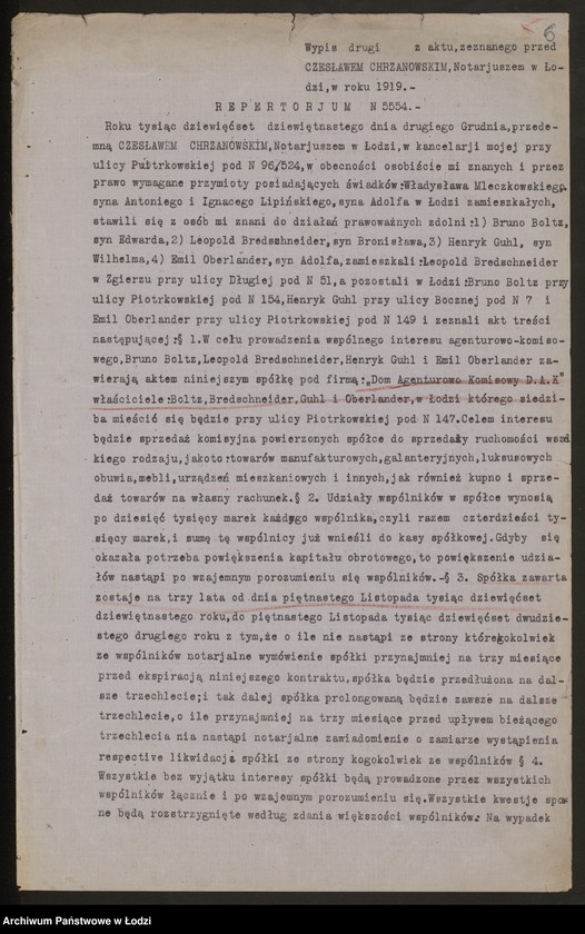 Obraz 8 z jednostki "Dom agenturowo-komisowy "Dak" właściciel Boltz Bredschneider"