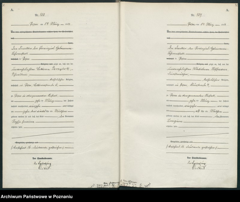 Obraz 18 z jednostki "Księga miejscowa urodzeń tom II [Rejestr główny urodzeń]"