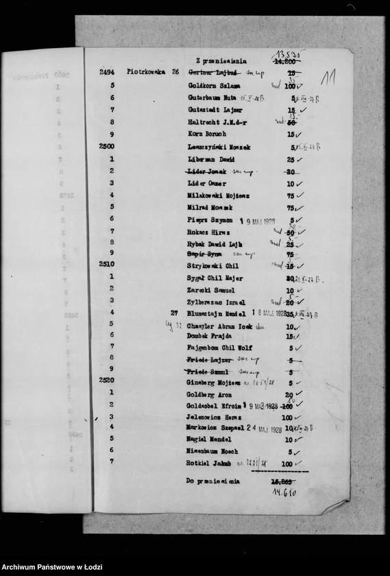 Obraz 14 z jednostki "Rejestr poborczy"