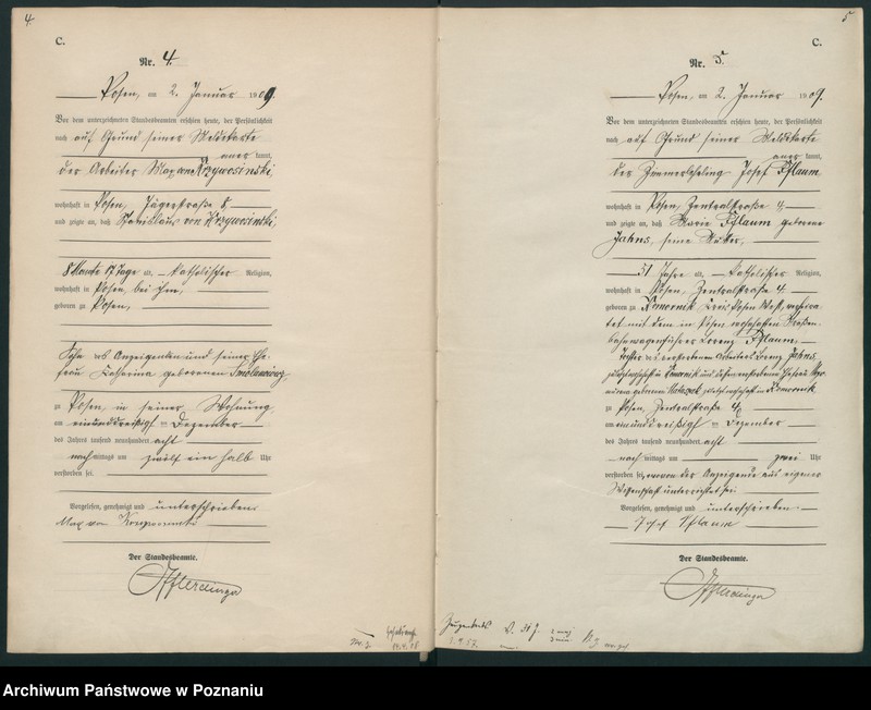 Obraz 5 z jednostki "Księga miejscowa zgonów tom I [Rejestr główny zgonów]"