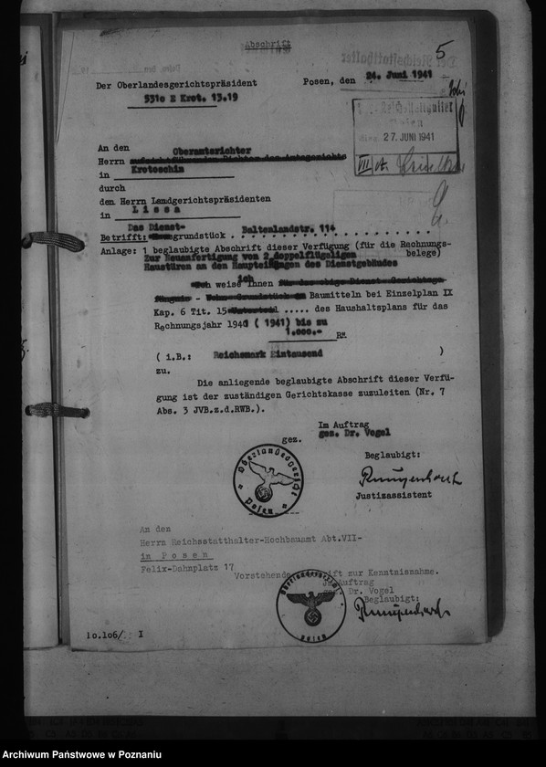 Obraz 9 z jednostki "Amtsgericht Krotoschin - Krotoszyn"