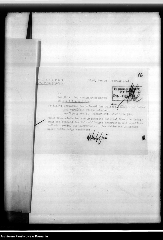 Obraz 20 z jednostki "Korespondencja w sprawie osób narodowości niemieckiej zaginionych w 1939 roku"