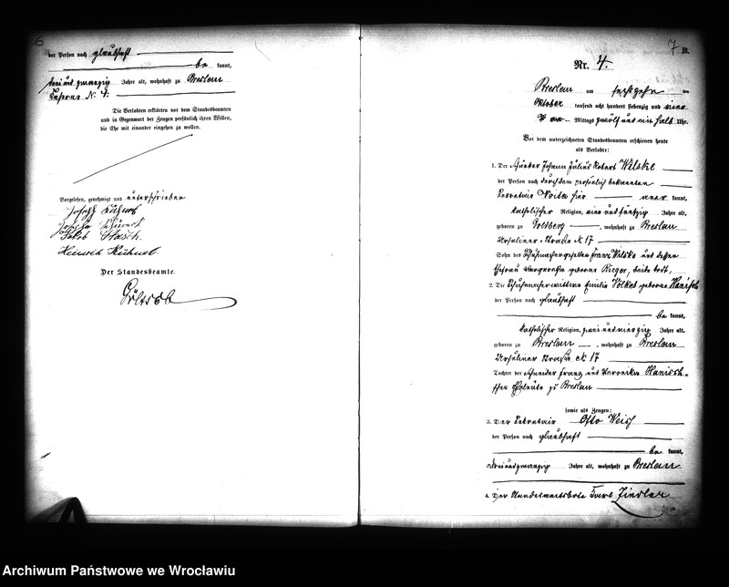 image.from.unit.number "Heiraths-Haupt-Register Breslau I 1874 Band 1"