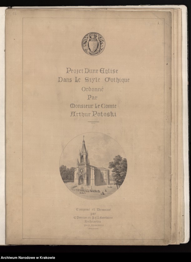 Obraz z jednostki "Project d`un eglise dans le style gothique ordonne par monsieur le comte Arthur Potoski."