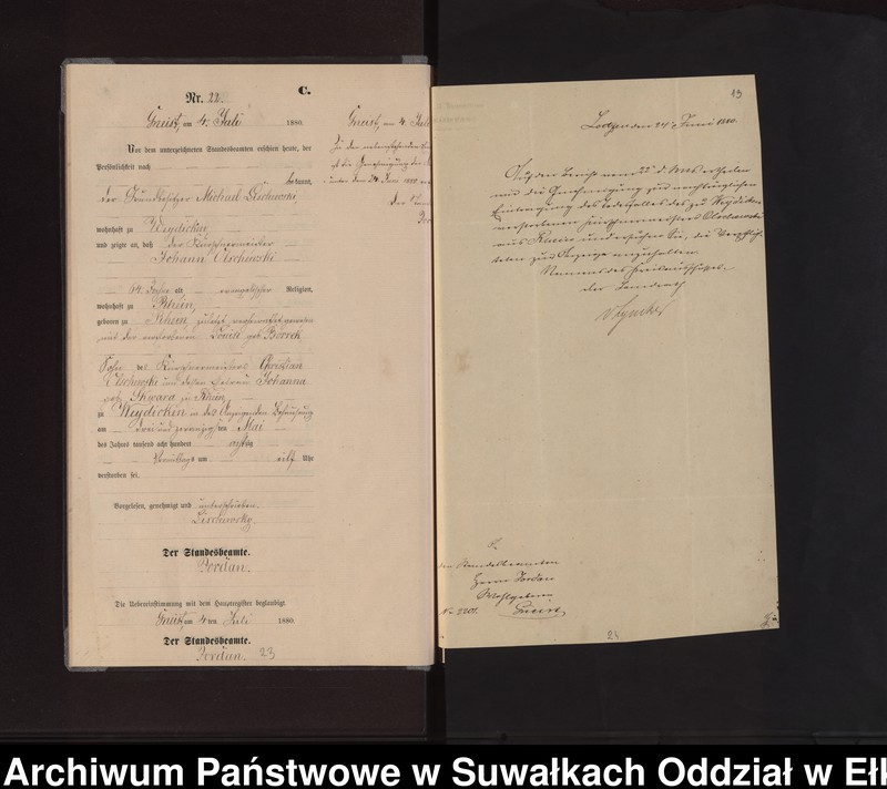 image.from.unit.number "Sterbe-Neben-Register des Königlich Preussischen Standes-Amtes Gneist Kreis Loetzen"