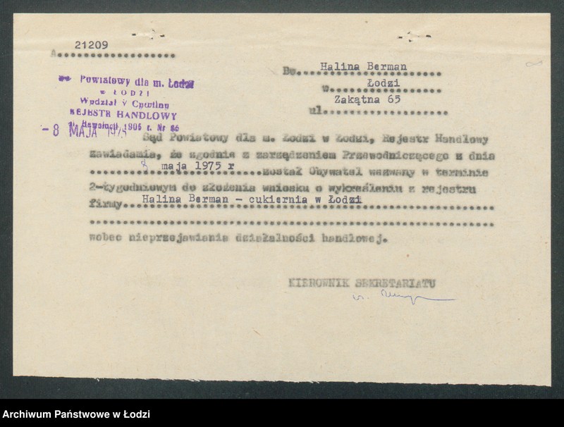 Obraz 10 z jednostki "Halina Berman – cukiernia"