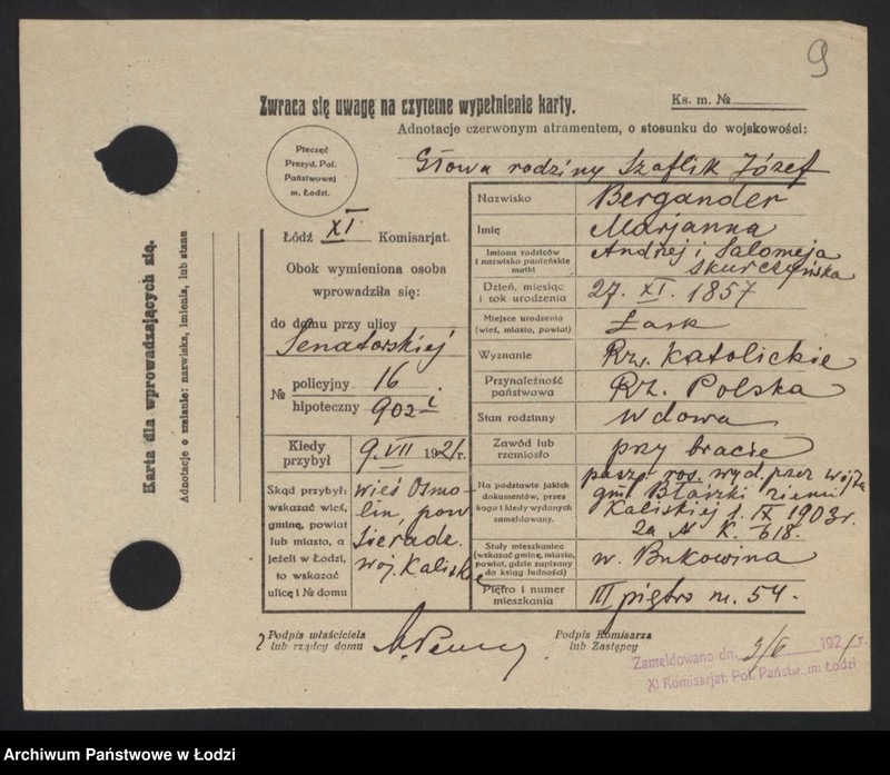 image.from.unit.number "[Spis ludności Łodzi] Berginda - Berkowicz"