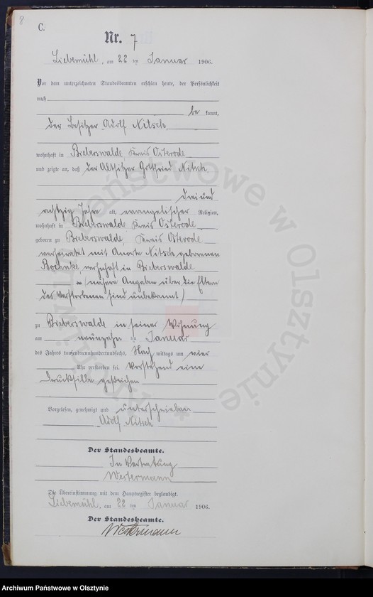 image.from.unit.number "Sterbe-Neben-Register Nr 1 - 78"