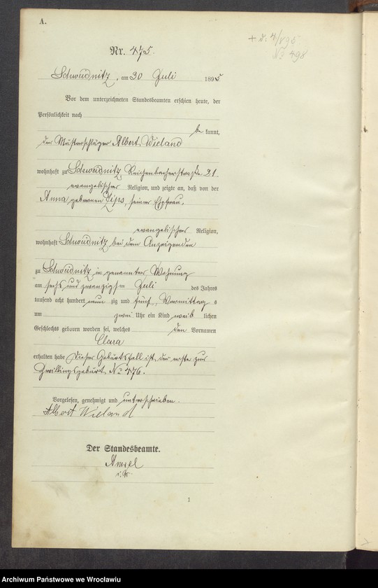 image.from.unit.number "Księga urodzeń USC Świdnica (Schweidnitz) 1895 t. 02"