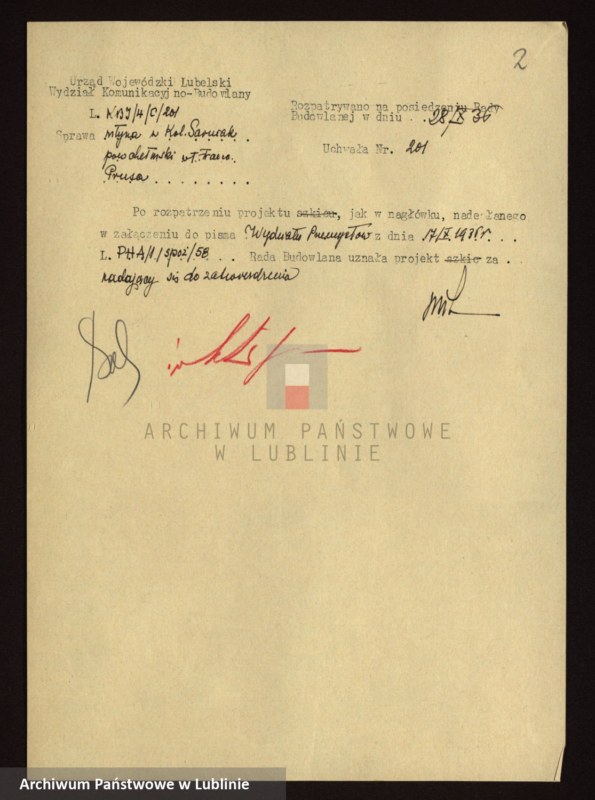 image.from.unit.number "[Projekt młyna drewnianego F. Prusa w kol. Sarniak, pow. chełmski]"