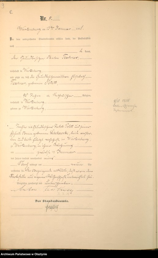 image.from.unit.number "Sterbe-Haupt-Register Nr 1 - 125"