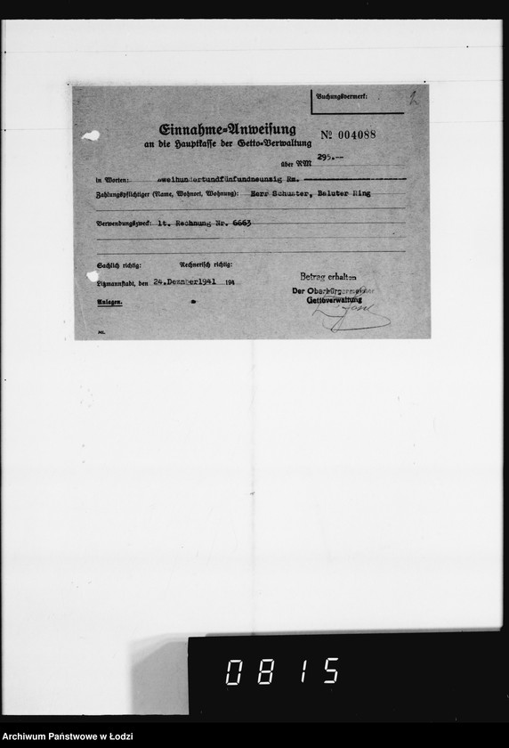 Obraz 5 z jednostki "Kürschnerei. [Zamówienia, rachunki i świadectwa dostaw]"