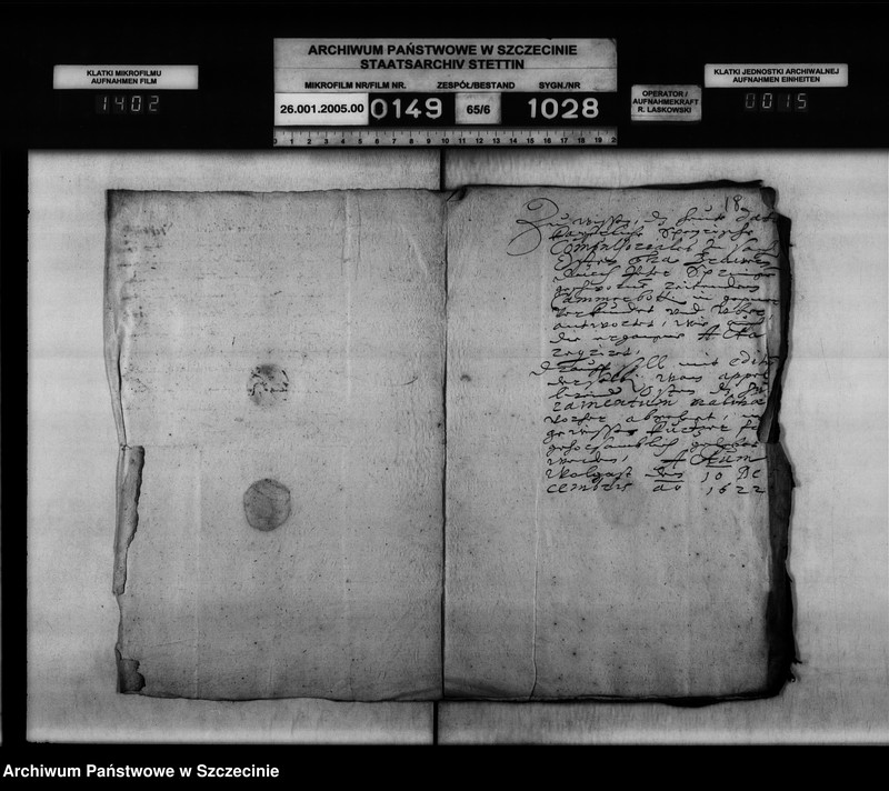 image.from.unit.number "Arnd von d. osten zu Kapelle / Jakob Brauer, Pastor in Trient: Nachlass- Streitigkeiten."