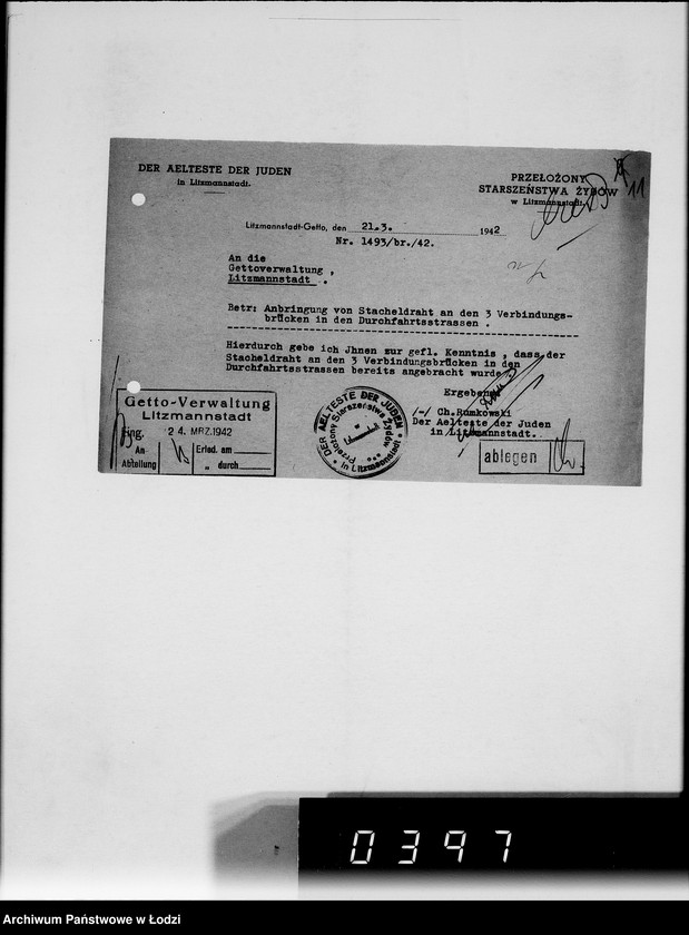 Obraz 15 z jednostki "Instandsetzung des Gettozaunes"