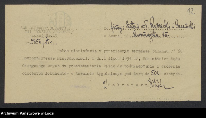 Obraz 14 z jednostki "Heronim vel Grojnem Ruszecki, Michał Secemski „Lotem” – prowadzenie biura ekspedycyjnego"