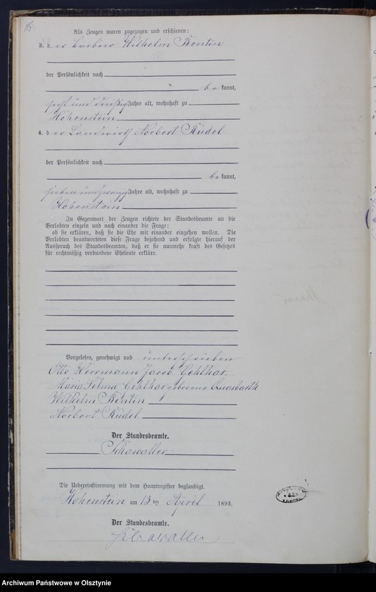 image.from.unit.number "Heiraths-Neben-Register Nr 1 - 15"