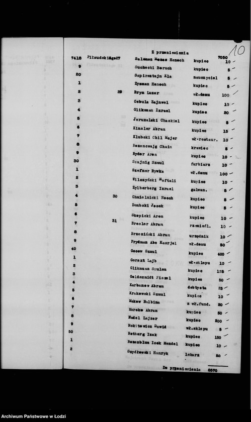 Obraz 13 z jednostki "Rejestr poborczy"