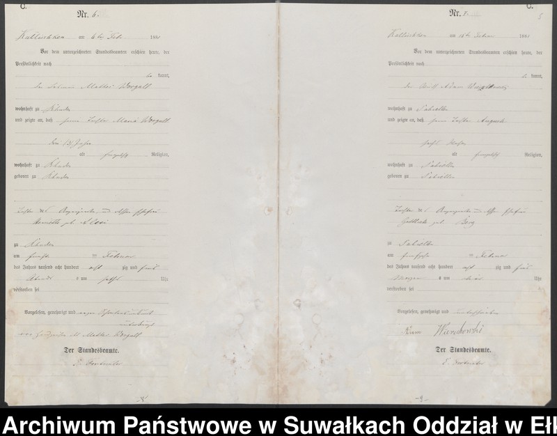 image.from.unit.number "Sterbe-Haupt-Register des Königlich Preussischen Standes-Amtes Kallischken Kreis Johannisburg]"