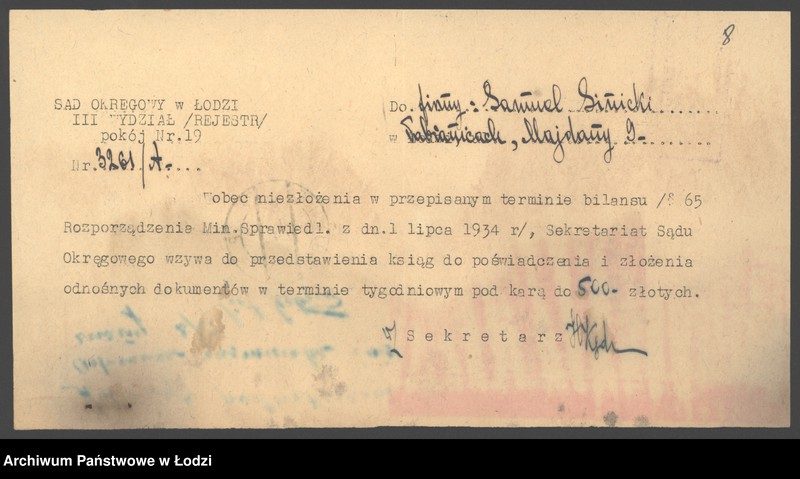 Obraz 10 z jednostki "Samuel Sinicki- sprzedaż opałowego drzewa i farbiarnia"