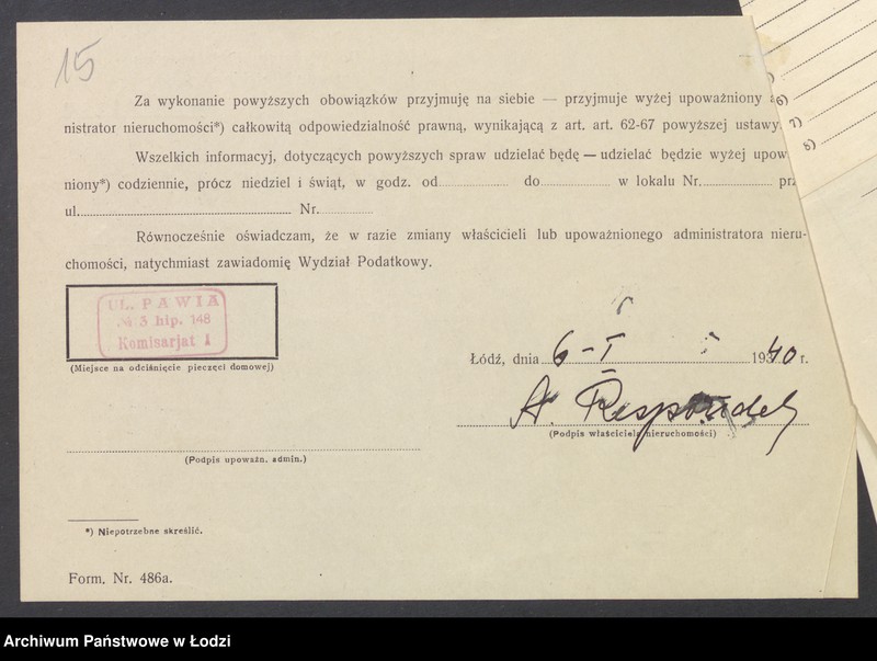 image.from.unit.number "Księga inwentarzowa nieruchomości m. Łodzi ul. Pawia"