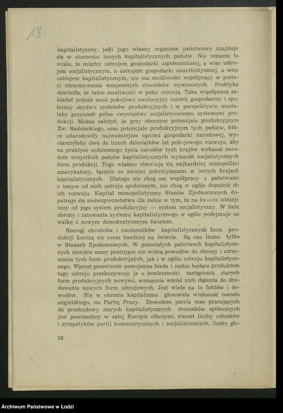 Obraz 19 z jednostki "Szkolenie partyjne - O sytuacji międzynarodowej - broszura [Wydziału Szkolenia Komitetu Centralnego PPR]"